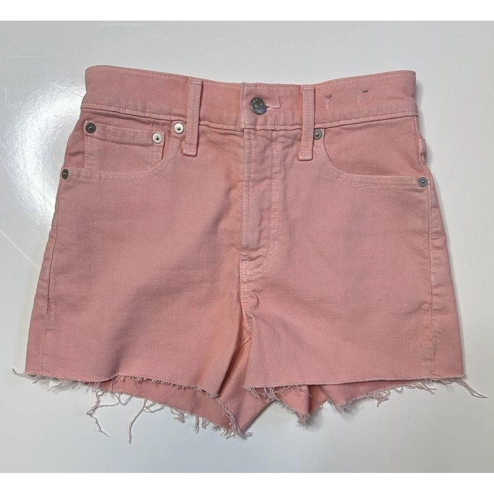 MADEWELL The Perfect Jean Short / Raw Hem Pink Denim / Women's 23